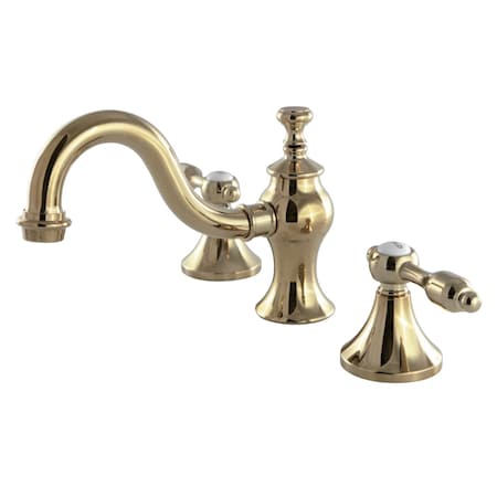 Kingston Brass KC7162TAL 8" Widespread Bathroom Faucet, Polished Brass KC7162TAL